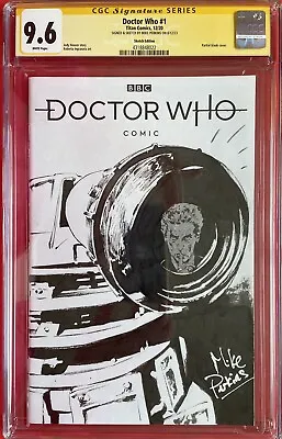 Doctor Who Comic #1 Blank W/12th Doctor & Dalek Sketch By Mike Perkins CGC 9.6 • £169