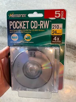 Mini Micro Minidsics POCKET CD CD-R CD-RW 210MB 24 MIN  5 PACK 8CM Rewriteable • $15.99