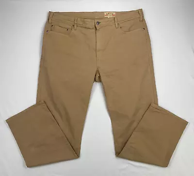 Orvis 5 Pocket Pants Men's Size 42x34 Brown Straight Leg Khakis Stretch Twill • $24.99