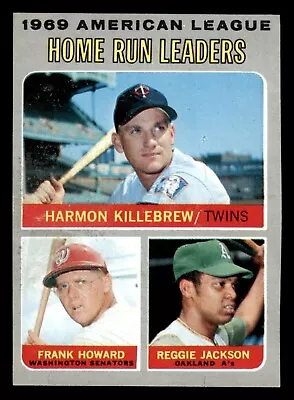 1970 Topps Baseball #66 A.L. HR Leaders Killebrew Jackson NM *d5 • $20