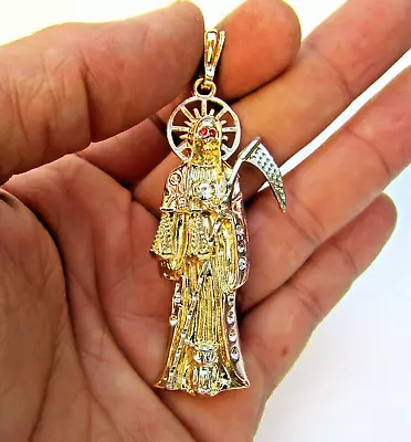 Dije De La Santa Muerte De Oro Chapado / Holy Death Pendant Gold Plated 2.80  • $20.99