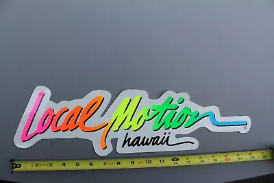 LOCAL MOTION Hawaii Surf Clear Neon Rainbow OG 80's LM1 Vintage Surfing STICKER • $40