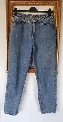 £7 • Buy Missguided Blue Denim Riot Mom Jeans Acid Wash Size 12