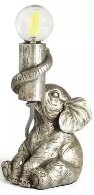 Baby Elephant Table Lamp Nelly The Elephant Table Lamp Antique Silver Finish  • £19.95