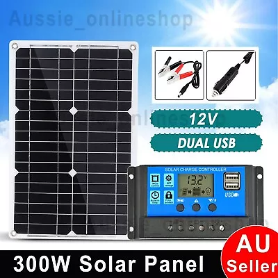 300W 12V Solar Panel Portable Mono Caravan Camping Home Battery Charging Power • $59.99