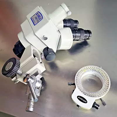 MEIJI EMZ-TR Microscope W/ Eye Pieces & Amscope Light • $490