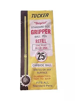 Vintage Tucker Skipruf Ball Pen Refill Blue Ink Carbide Ball 25 Cents New • $15