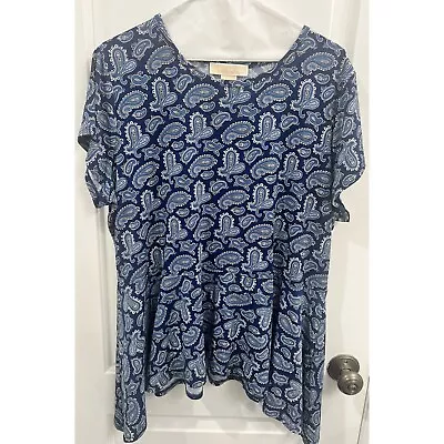 Michael Kors Womens Paisley Tunic Top Size 2X • $15