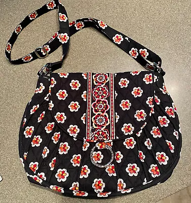 Vera Bradley Pirouette Saddle Up Bag UNUSED Black Red Floral Plaid Shoulder • $18