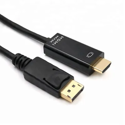 Displayport Dp To Hdmi Hd Gold Cable Lead Wire Adaptor Display Monitor Pc Laptop • £7.99