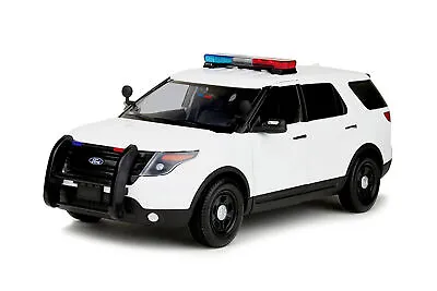 2015 White Ford Pi Utility Interceptor Police Car 1/18 Diecast Motor Max 73541 • $38.71