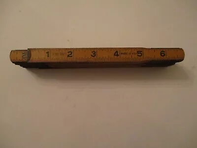 Rare Vintage Steel Craft 72  Folding Ruler Made With Wood & Metal  Made In USA • $24.99