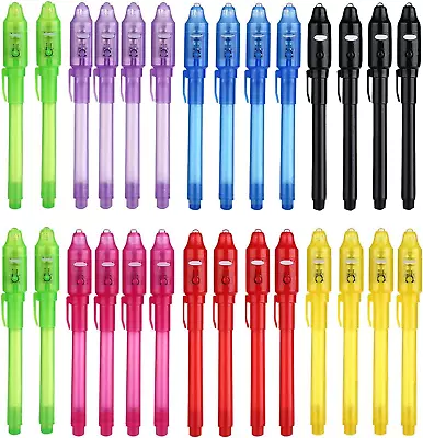 Invisible Ink Pen 28Pcs With UV Light Magic Marker For Secret Messages Writing  • $50