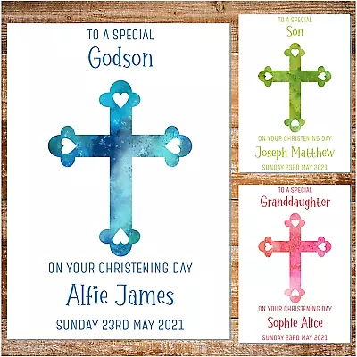 £3.25 • Buy Personalised Christening Card Boy Girl Baptism Dedication
