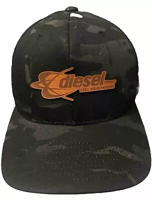 Branded Bills Diesel Fitness Hat Cap Snapback  Mesh Back Black Camo • $9.75