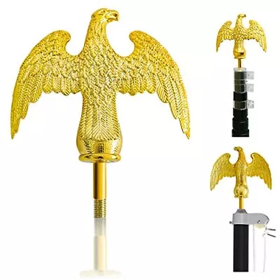 	 Flagpole Eagle Topper Gold Finial Ornament For 20/25/30Ft Telescopic Sectio... • $32.41