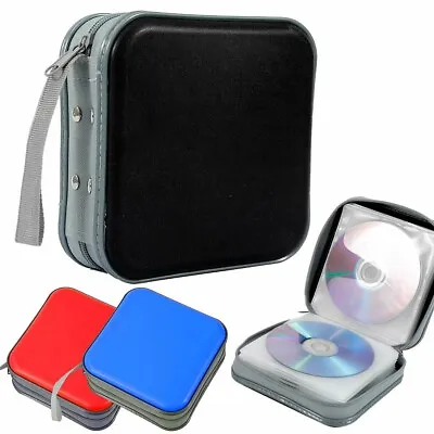 40 Pcs CD DVD Carry Case Disc Storage Holder CD Sleeve Wallet Hard Bag In Car UK • £5.95