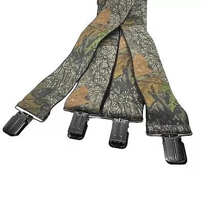 Suspenders Hunting Mossy Oak Real Tree Made In USA Camouflage Elastic Adjustable • $27.97