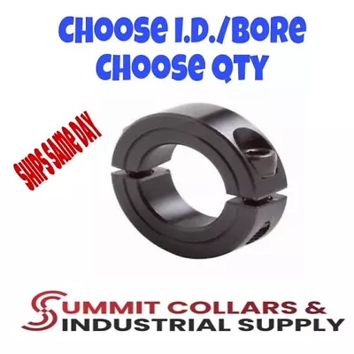 3/16” To 3-1/2” ID Double Split Shaft Collar BLACK OXIDE • $6.99