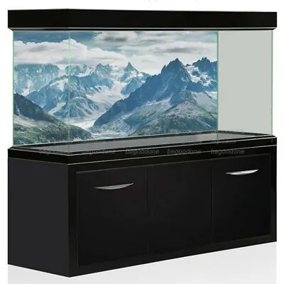 $20.89 • Buy HD Mountain Landscape Aquarium Background Poster Decorative Fish Tank Backdrop