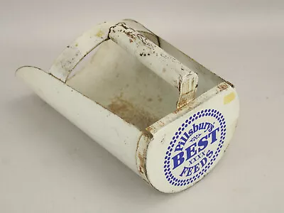 Ex. Rare VTG Antique Pillsbury's Best Feeds Metal Grain Feed Scoop Advertising • $69.99