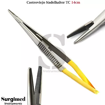 Microsurgical Castroviejo Needle Holder 14cm Seam Surgery Dental Surgery Instruments • £14.26
