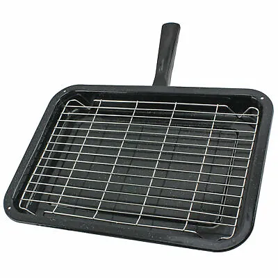 £16.95 • Buy UNIVERSAL Oven Grill Pan Non Stick Medium Small Cooker Tray With Handle & Rack