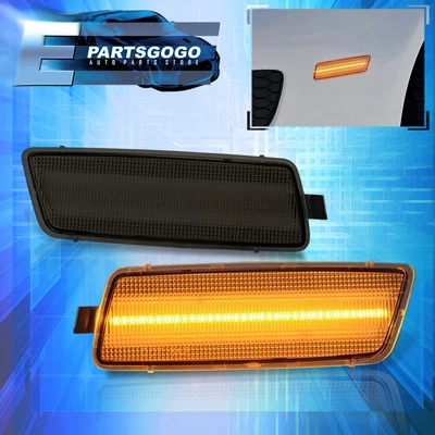 $26.99 • Buy For 06-09 VW GTI Rabbit Jetta A5 Smoked LED Side Marker Lights Bumper Lamps Pair