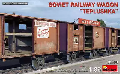 MINIART 35300 1:35 Soviet Railway Wagon Plastic Model Kit • $78.32