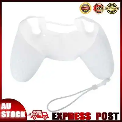 $8.89 • Buy Silicone Non-Slip Grip Cover Case For PS4 Controller With Lanyard(White) AU