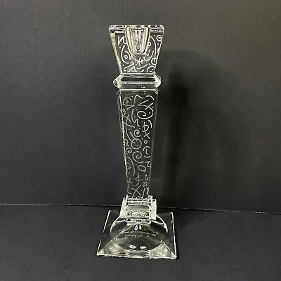Htf Rare Michael Weems 2000 Etched Squiggle Crystal Candle Stick  10  Signed • $75