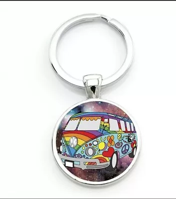 VW Kombi Cabochon Glass Keyring • $10.50