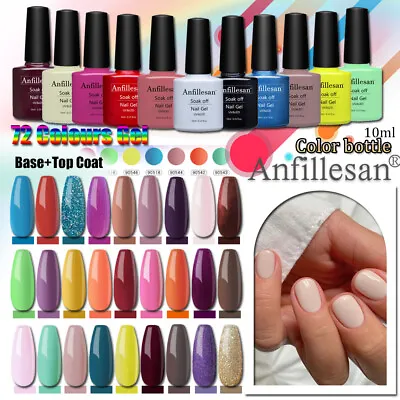 Anfillesan 10ML Nail Polish Gel UV Soak Off French Nail Varnish Base Top Coat AU • $7.48