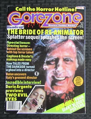 $15.25 • Buy 1990 GOREZONE Magazine #14 FN+ 6.5 With Posters Bound / Bride Of Re-Animator