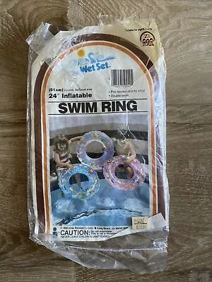 Vintage 1983 The Wet Set Baby Squirrels Print Child Swim Ring Pool Inflatable • $9.99