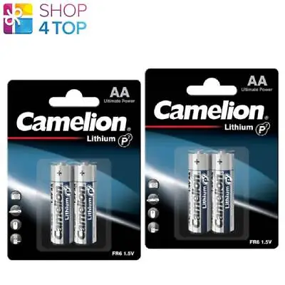 4 Camelion Aa Lithium Ultimate Puissance Batteries FR6 L91 1.5V 2BL Exp 2030 New • $14.47