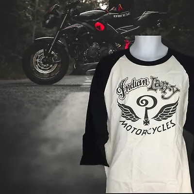 Indian Larry American Customs TShirt Sz XL Biker Motorcycle Baseball Shirt  • $44.99