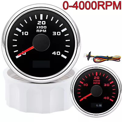 2 Inch 52mm Universal LED Display Tachometer Gauge 0-4000 RPM For Boat Car Truck • $26.29