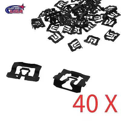 Qty.40 Windshield Rear Window Reveal Molding Trim Clips For Ford Mustang 1965-93 • $12.19