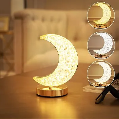 Cordless Rechargeable Moon Night Light Table Lamp For Kid With 3 Colors Changing • $11.99
