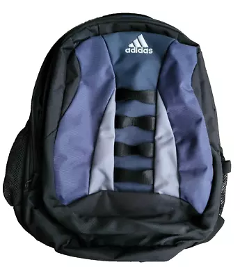 Adidas Load Spring Backpack Bookbag Gym Laptop Bag Blue Gray Black Unisex • $34.99