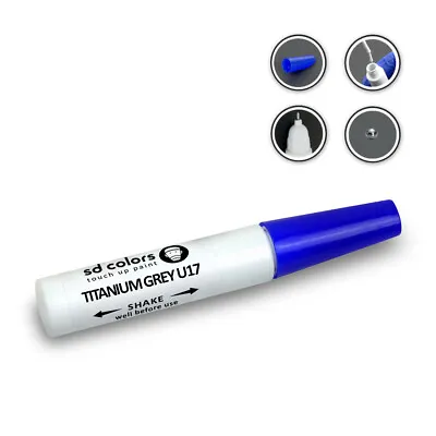 Mitsubishi Models Titanium Grey U17 Touch Up Paint Pen Brush Repair Kit • $7.95