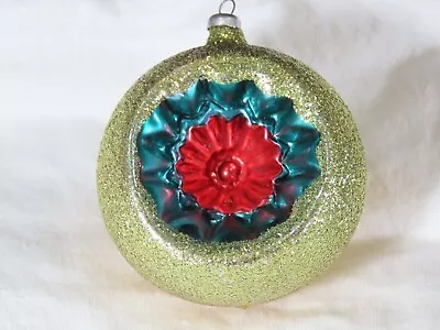 Vintage Blown Glass Mercury Christmas Ornament Ball Indent West Germany C948 • $8.68