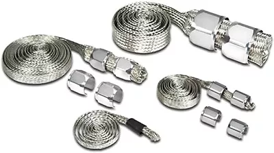 Radiator Hose Sleeving Stainless Steel Braided Dress-Up Hose Cover Kit Chrome • $36.79