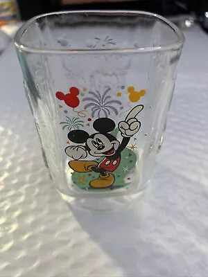 McDonalds 2000 Celabration Disney World Glass Tumbler Water Cup Juice Mickey Y4 • $11