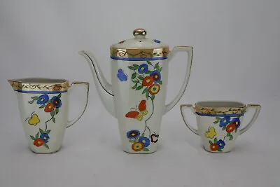 Antique(1920s) Japanese Art Deco Super Slim Coffee Pot Set Exceptional A++++ • £25