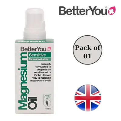 BetterYou Magnesium Oil Suitable For Sensitive Skin Spray 100ml - Pack Of 1 • £6.55