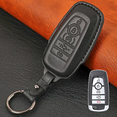 5 Buttons Remote Key Fob Leather Case Cover Holder For Ford Explorer Edge 2022 • $12.69