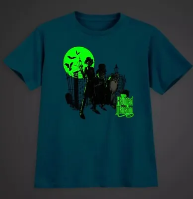 $22.88 • Buy Disney Store Tee Shirt The Haunted Mansion Hitchhiking Ghosts Glows  10/12