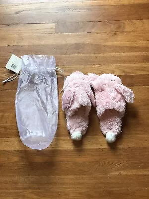 Warm Whiskers Microwaveable Bunny Slippers Pink Relaxing Small ( 6-7) • $14